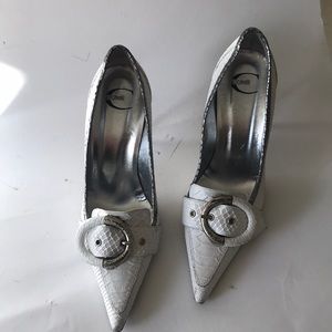 Cavalli Heels in White Python!  Barely worn!